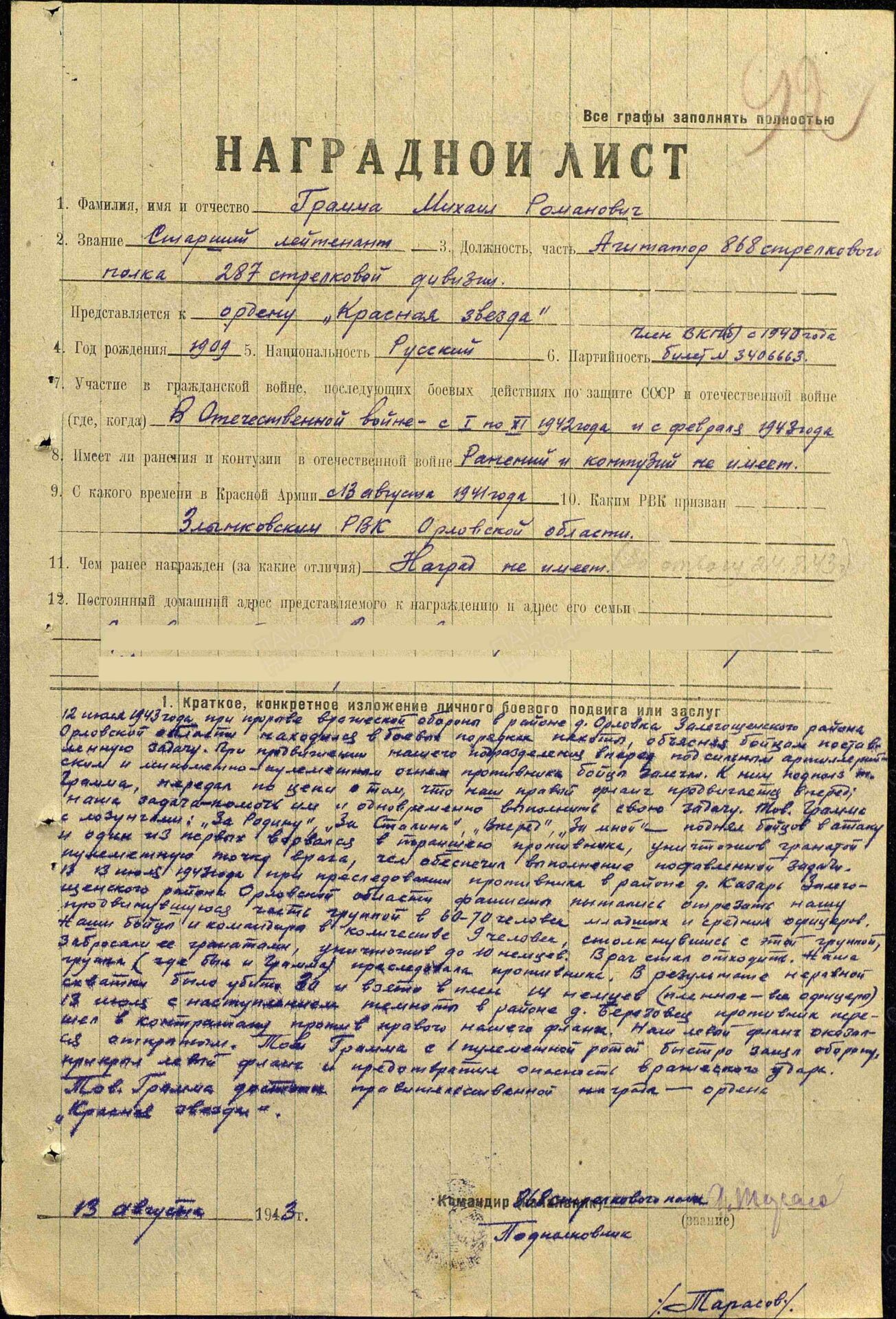 Грамма Михаил Романович